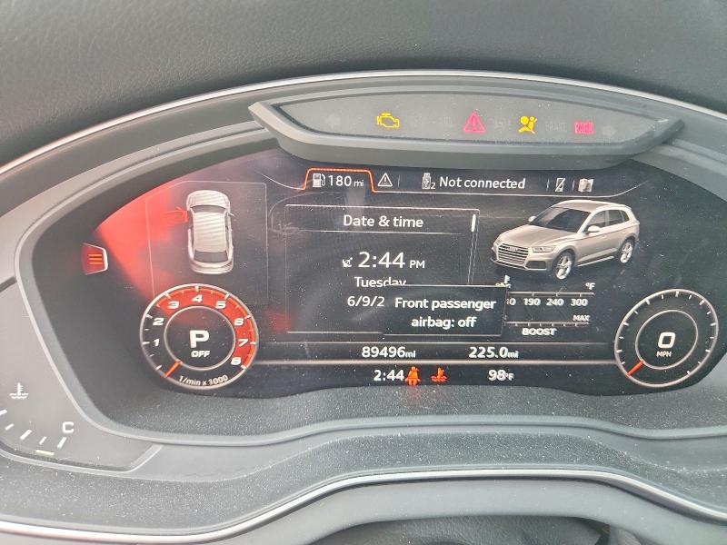 2020 Audi Sq5 VIN WA1C4AFY9L2078896 COPART salvage auction — FRONT END, Fl - Certificate Of Destruction, sold $3,550 on 2026-07-21 (photo 9)