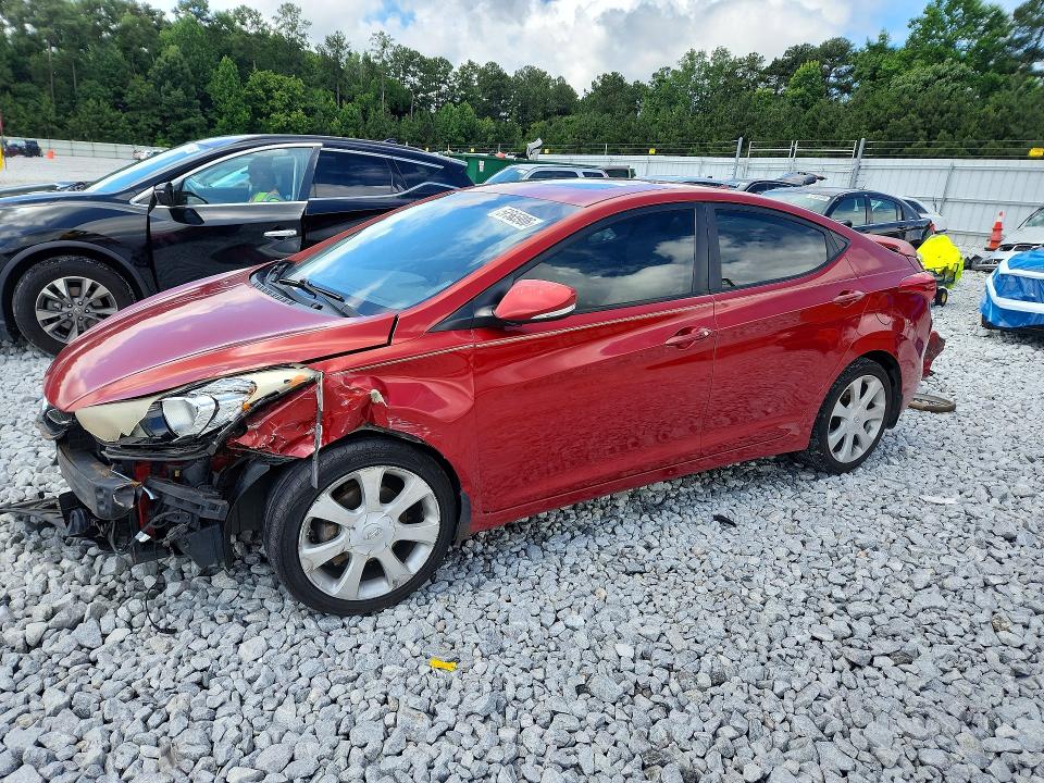 2013 Hyundai Elantra VIN KMHDH4AE6DU526834 COPART salvage auction — FRONT END, Ga - Cert Of Title-Salvage, sold $700 on 2026-07-09 (photo 1)