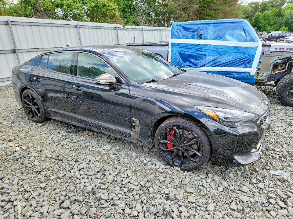 2021 Kia Stinger VIN KNAE55LCXM6098285 COPART salvage auction — SIDE, Nj - Cert Of Title-Salvage, sold $8,400 on 2026-08-24 (photo 4)