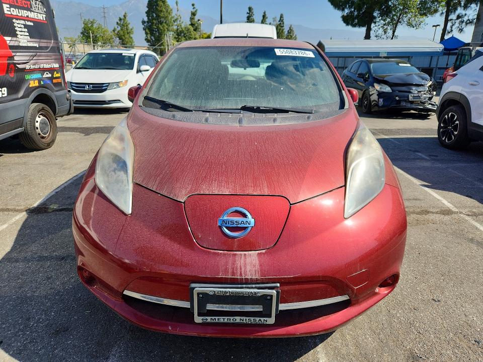 2013 Nissan Leaf VIN 1N4AZ0CP6DC421122 COPART salvage auction — MINOR DENT/SCRATCHES, Ca - Lien Papers-Clean Or Ac, sold $225 on 2026-07-02 (photo 5)