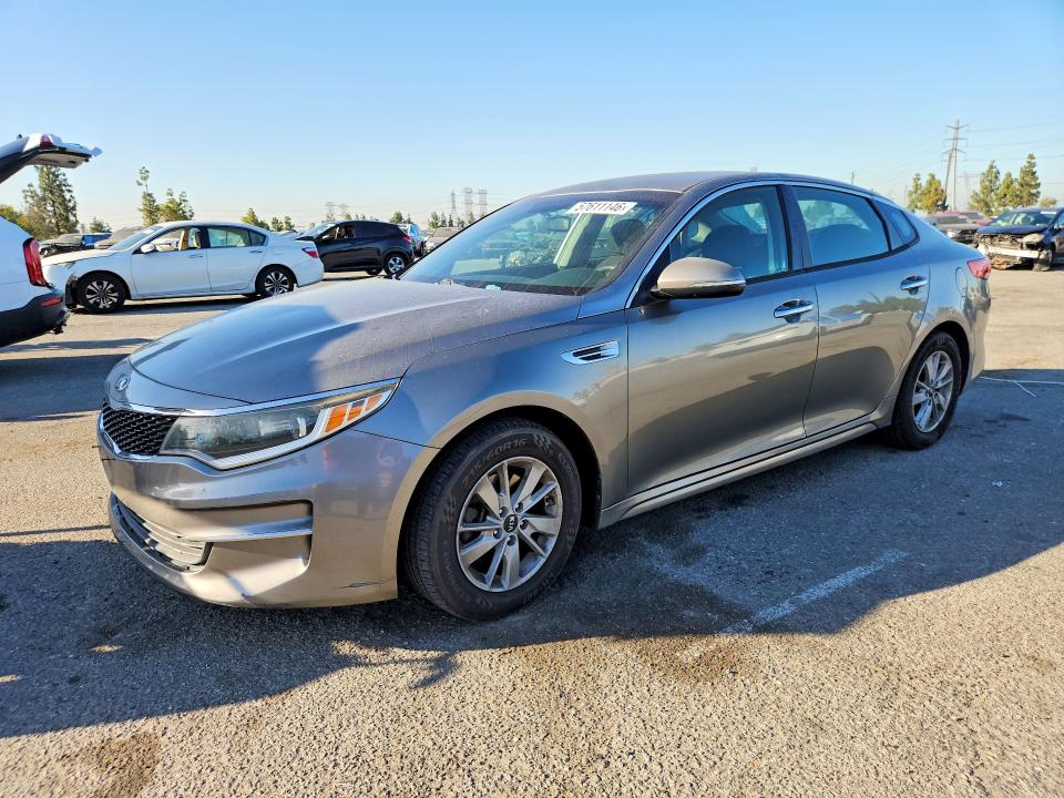 2016 Kia Optima VIN 5XXGT4L36GG072333 COPART salvage auction — FRONT END, Ca - Salvage Certificate, sold $1,250 on 2026-07-28 (photo 1)