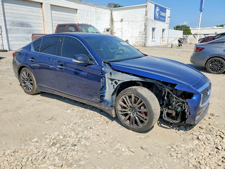 2020 Infiniti Q50 VIN JN1FV7AP2LM630683 COPART salvage auction — SIDE, Pa - Certificate Of Salvage, sold $7,000 on 2026-08-25 (photo 4)