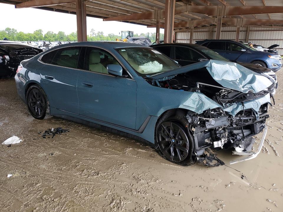 2025 BMW I4 VIN WBY23HD04SFV76388 COPART salvage auction — FRONT END, Tx - Salvage Vehicle Title, sold $7,900 on 2026-08-04 (photo 4)