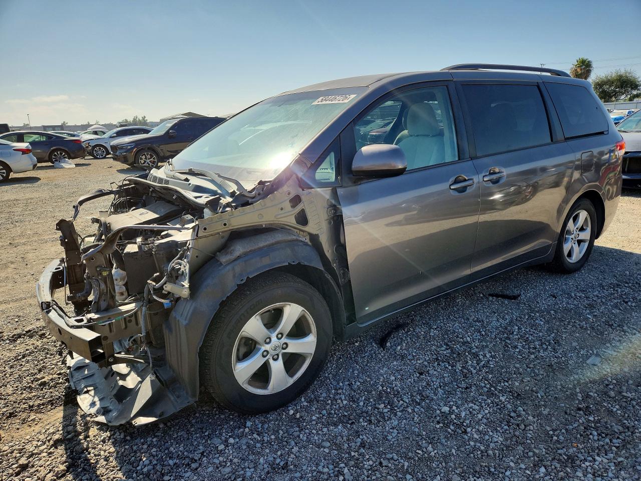 2014 Toyota Sienna VIN 5TDKK3DC5ES466620 COPART salvage auction — Front End, CA - SALVAGE CERTIFICATE, sold $2,200 on 2026-07-10 (photo 1)