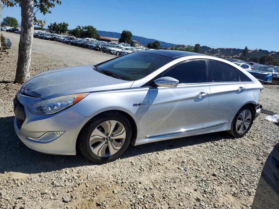 2014 Hyundai Sonata hybrid VIN KMHEC4A48EA109096 COPART salvage auction — REAR END, Ca - Salvage Certificate, sold $400 on 2026-07-07 (photo 1)