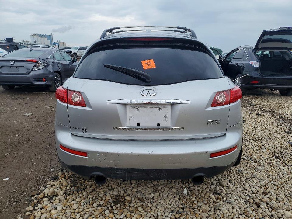 2008 Infiniti Fx35 VIN JNRAS08W38X208903 COPART salvage auction — SIDE, IL - SALVAGE CERTIFICATE, sold $225 on 2026-07-10 (photo 6)