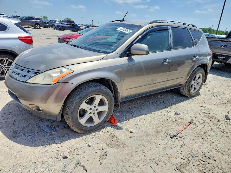 2004 Nissan Murano VIN JN8AZ08T34W222841 COPART salvage auction — DAMAGE HISTORY, In - Cert Of Title-Salvage Title, sold $200 on 2026-07-17 (photo 1)