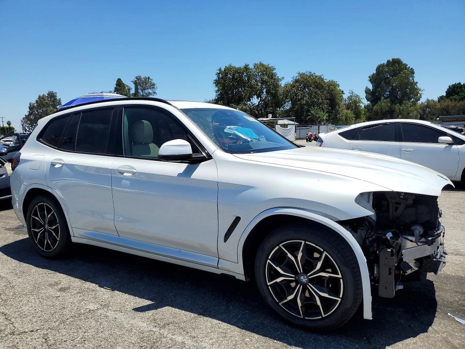 2024 BMW X3 VIN 5UX53DP07R9U03412 COPART salvage auction — FRONT END, Ca - Salvage Certificate, sold $19,200 on 2026-07-31 (photo 4)