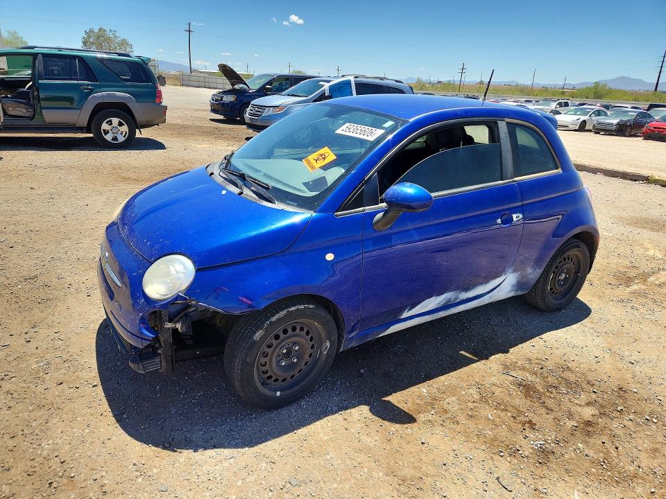 2013 Fiat 500 VIN 3C3CFFARXDT628771 COPART salvage auction — FRONT END, Az - Cert Of Title - Salvage, sold $300 on 2026-07-17 (photo 1)