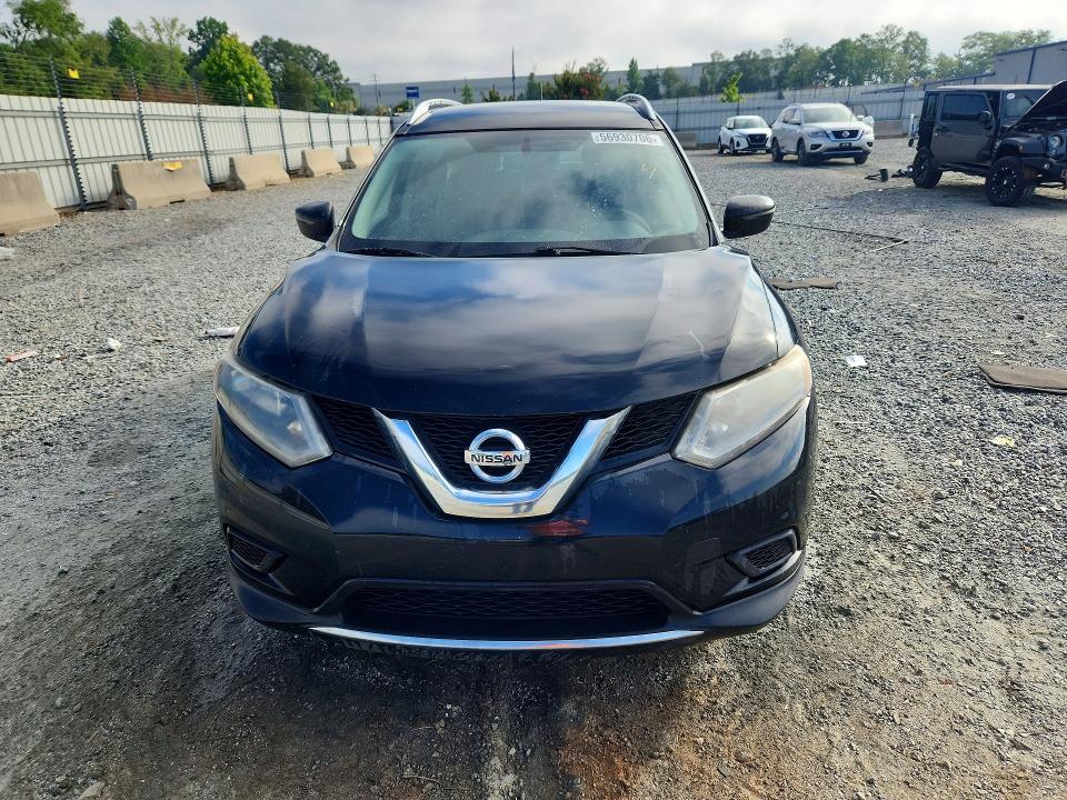 2016 Nissan Rogue VIN KNMAT2MTXGP609982 COPART salvage auction — REAR END, Nc - Salvage Certificate Of Title, sold $700 on 2026-07-13 (photo 5)