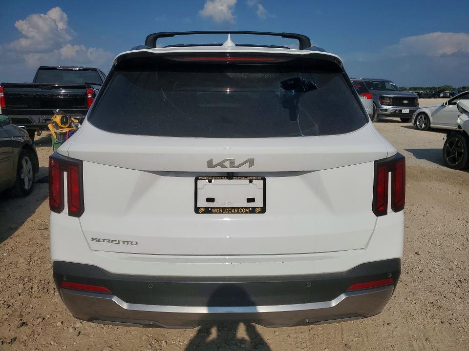 2025 Kia Sorento VIN 5XYRL4JC3SG328993 COPART salvage auction — FRONT END, Tx - Salvage Vehicle Title, sold $2,100 on 2026-07-30 (photo 6)