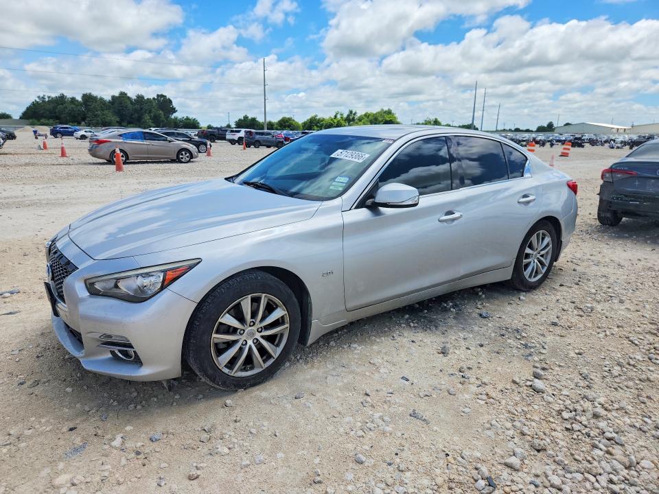 2016 Infiniti Q50 VIN JN1CV7AP5GM201692 COPART salvage auction — SIDE, Tx - Salvage Vehicle Title, sold $90 on 2026-07-16 (photo 1)