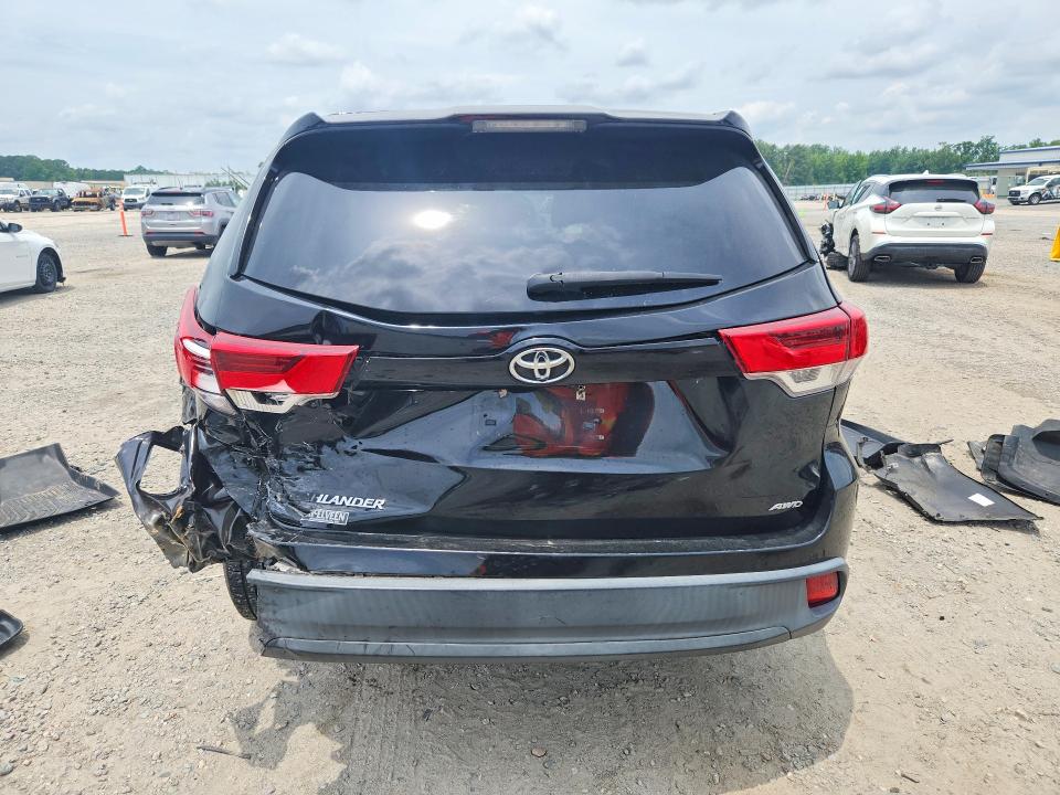 2019 Toyota Highlander VIN 5TDBZRFH2KS941014 COPART salvage auction — REAR END, Nc - Salvage Certificate Of Title, sold $6,300 on 2026-07-27 (photo 6)