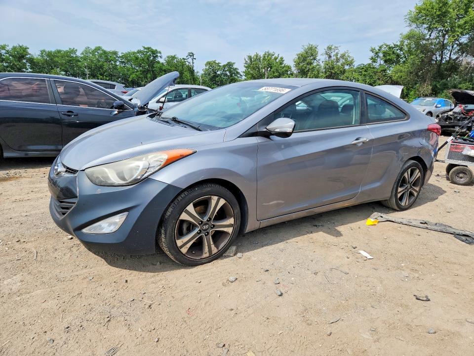 2013 Hyundai Elantra VIN KMHDH6AE8DU007974 COPART salvage auction — VANDALISM, Salvage Title, sold $125 on 2026-07-21 (photo 1)
