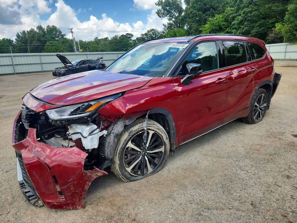 2021 Toyota Highlander VIN 5TDLZRBH7MS158283 COPART salvage auction — ALL OVER, LA - CERT OF TITLE-SALVAGE, sold $250 on 2026-07-16 (photo 1)