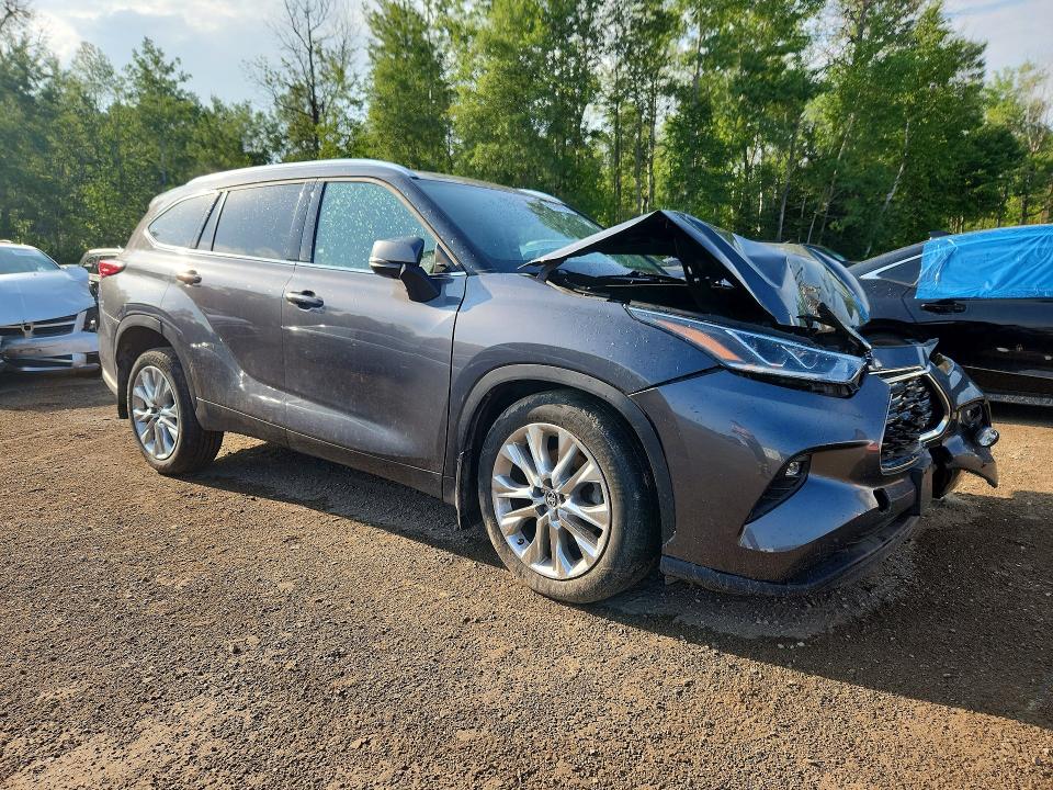 2021 Toyota Highlander VIN 5TDDZRBH4MS159525 COPART salvage auction — FRONT END, ON - PERMIT SALVAGE, sold $14,600 on 2026-07-21 (photo 4)