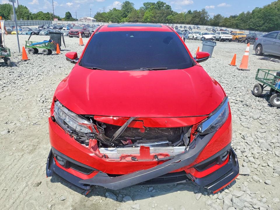 2018 Honda Civic VIN JHMFC1F98JX008013 COPART salvage auction — FRONT END, Nc - Salvage Certificate Of Title, sold $4,350 on 2026-07-22 (photo 5)