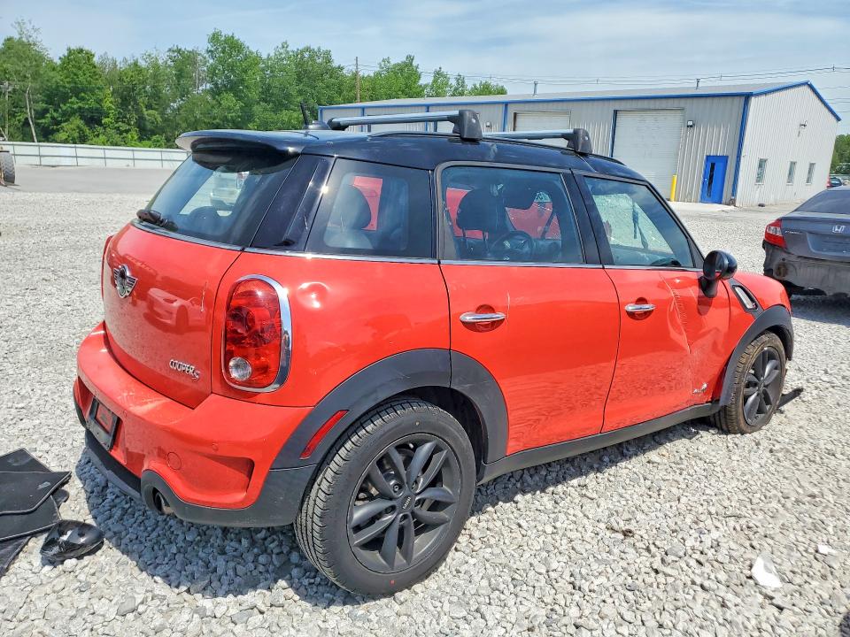2012 Mini Cooper VIN WMWZC5C53CWL61174 COPART salvage auction — ROLLOVER, MA - CERT OF TITLE-RECONSTRCTD COLL, sold $1,450 on 2026-07-02 (photo 3)