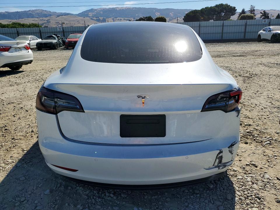 2020 Tesla Model 3 VIN 5YJ3E1EA6LF661575 COPART salvage auction — REAR END, Ca - Salvage Certificate, sold $2,600 on 2026-07-21 (photo 6)