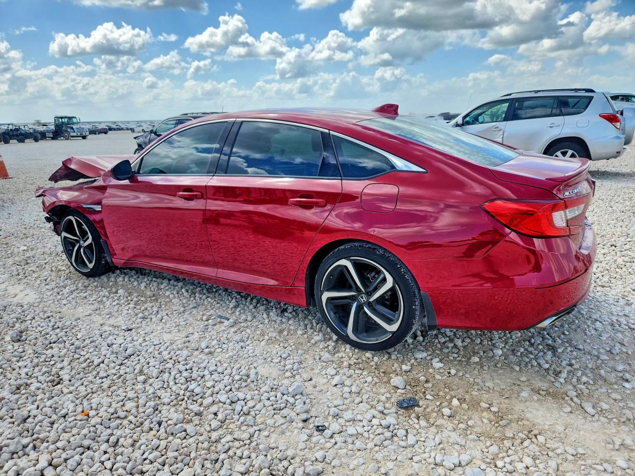 2019 Honda Accord VIN 1HGCV1F35KA144406 COPART salvage auction — Front End, TX - SALVAGE VEHICLE TITLE, sold $2,350 on 2026-07-09 (photo 2)