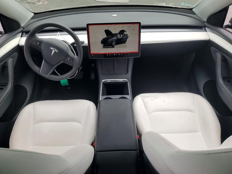 2022 Tesla Model y VIN 7SAYGDEE3NF537127 COPART salvage auction — REAR END, Ca - Salvage Certificate, sold $12,700 on 2026-07-16 (photo 8)