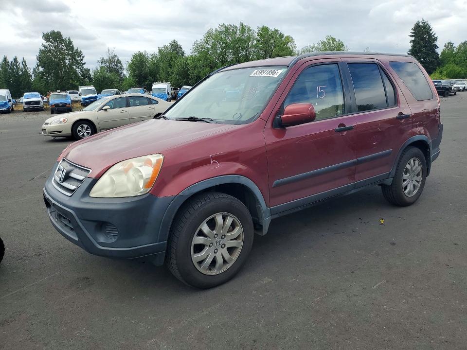 2006 Honda Cr-v VIN JHLRD788X6C063583 COPART salvage auction — REAR END, Or - Salvage Title Certificate, sold $1,300 on 2026-07-07 (photo 1)