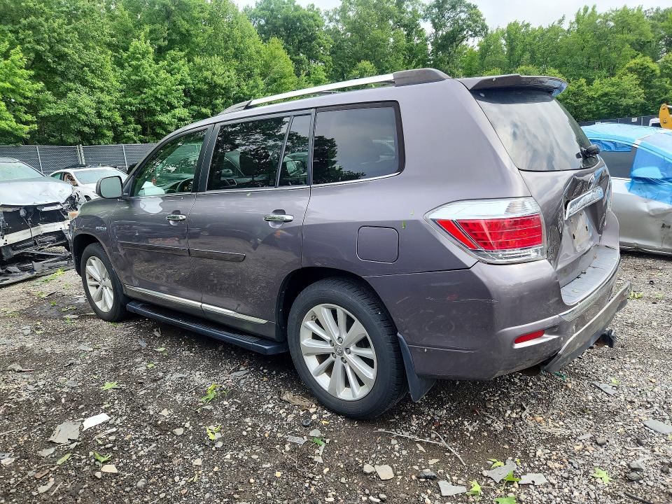 2012 Toyota Highlander VIN JTEDC3EH0C2004207 COPART salvage auction — REAR END, Md - Cert Of Salvage < 75% Damage, sold $5,900 on 2026-07-24 (photo 2)
