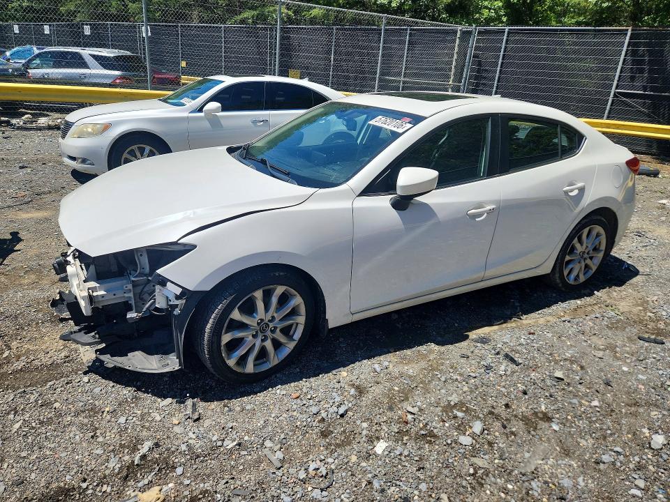 2014 Mazda 3 VIN JM1BM1W33E1144874 COPART salvage auction — FRONT END, Md - Cert Of Salvage > 75% Damage, sold $1,350 on 2026-07-02 (photo 1)