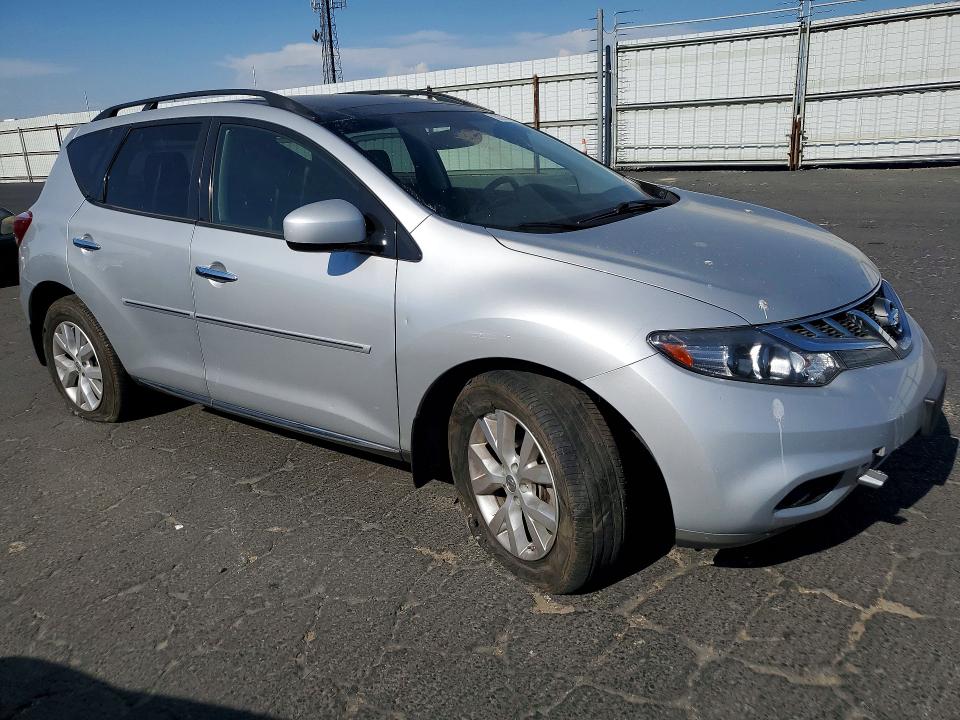2013 Nissan Murano VIN JN8AZ1MU2DW204450 COPART salvage auction — FRONT END, MT - DIS/DLR/EXP ONLY CLEAN TITLE, sold $625 on 2026-07-30 (photo 4)