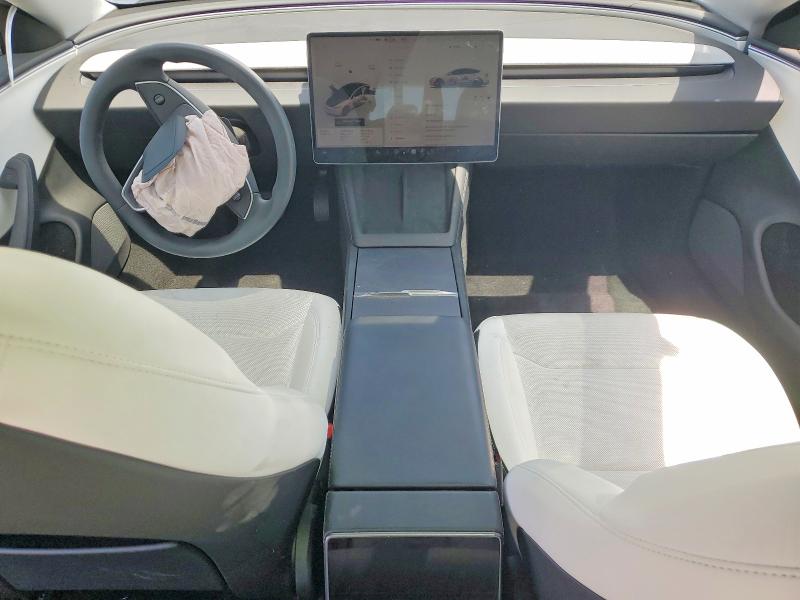 2025 Tesla Model 3 VIN 5YJ3E1EA7SF062599 COPART salvage auction — FRONT END, Ca - Salvage Certificate, sold $11,700 on 2026-07-30 (photo 8)