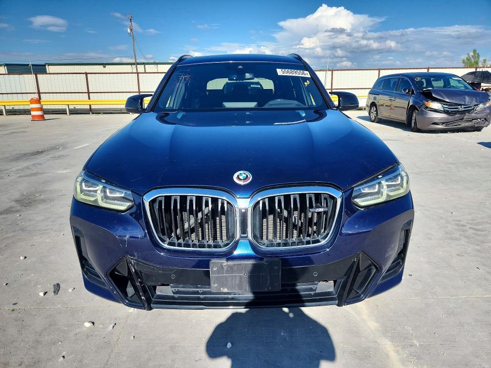 2022 BMW X3 VIN 5UX83DP0XN9M63191 COPART salvage auction — REAR END, Tx - Salvage Vehicle Title, sold $24,700 on 2026-07-31 (photo 5)