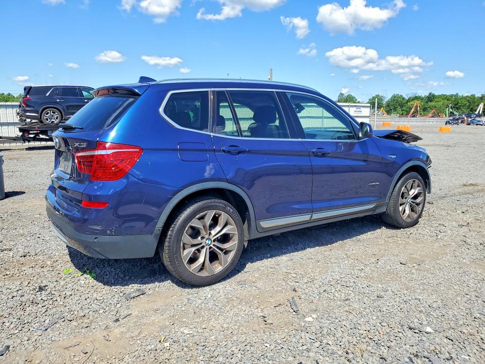 2016 BMW X3 VIN 5UXWX9C56G0D80748 COPART salvage auction — FRONT END, Nj - Cert Of Title-Salvage, sold $775 on 2026-07-28 (photo 3)