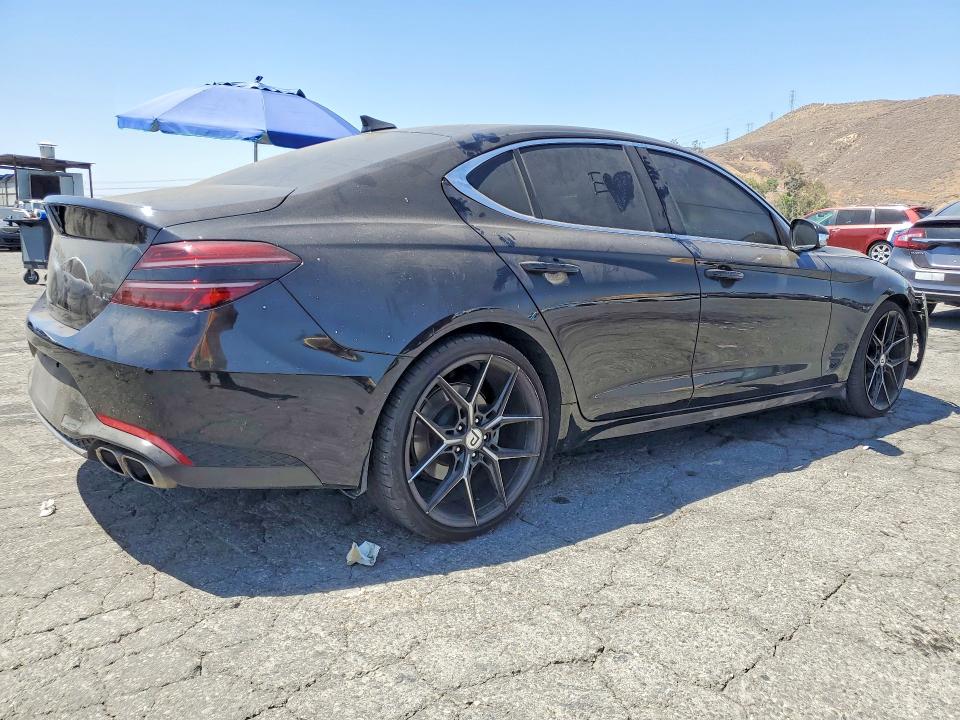 2022 Genesis G70 VIN KMTG34TA7NU092176 COPART salvage auction — FRONT END, Salvage Title, sold $4,300 on 2026-07-16 (photo 3)