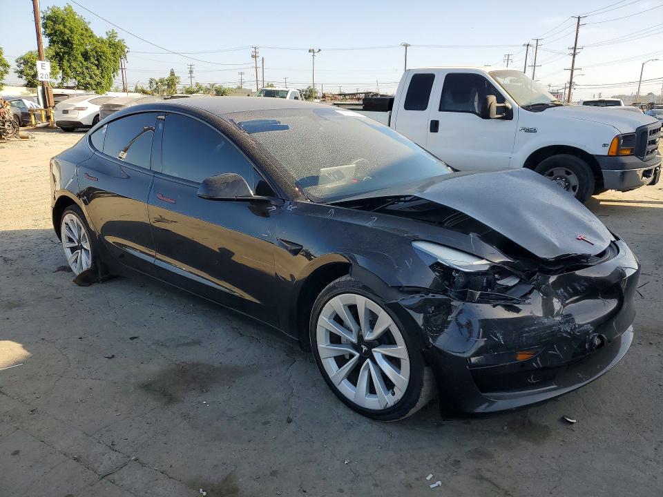 2021 Tesla Model 3 VIN 5YJ3E1EA6MF095905 COPART salvage auction — FRONT END, Ca - Salvage Certificate, sold $3,100 on 2026-07-27 (photo 4)