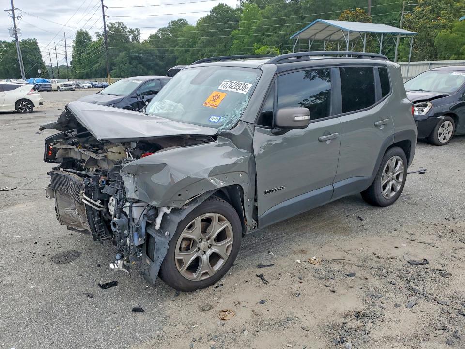 2020 Jeep Renegade VIN ZACNJAD17LPL34243 COPART salvage auction — FRONT END, GA - CERT OF TITLE-SALVAGE (P), sold $1,250 on 2026-07-27 (photo 1)