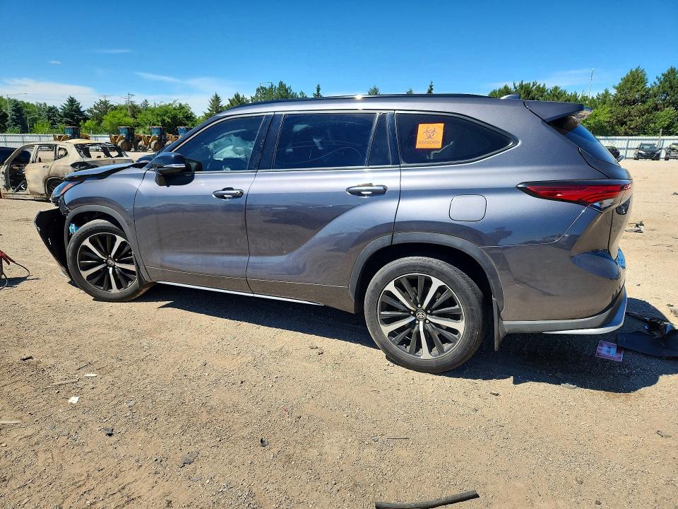 2022 Toyota Highlander VIN 5TDJZRBH4NS189998 COPART salvage auction — FRONT END, Il - Salvage Certificate, sold $1,150 on 2026-07-28 (photo 2)