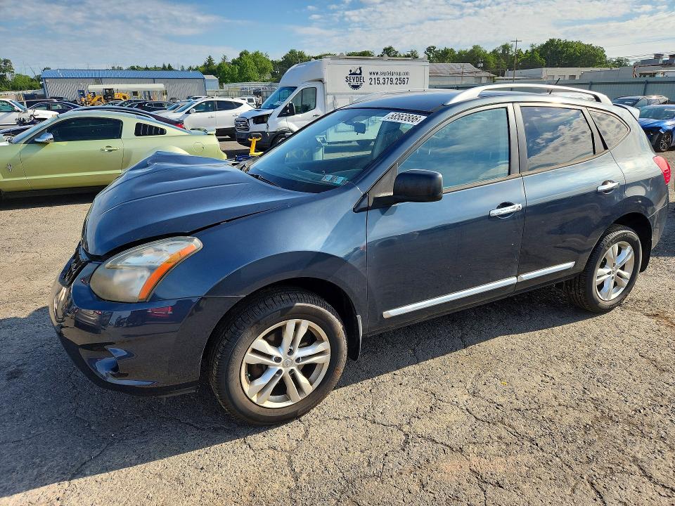 2015 Nissan Rogue VIN JN8AS5MV6FW765273 COPART salvage auction — FRONT END, PA - CERTIFICATE OF SALVAGE, sold $1,150 on 2026-07-17 (photo 1)