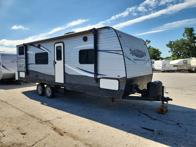 2018 Keystone Springdale VIN 4YDT26024J3150430 COPART salvage auction — HAIL, MO - SALVAGE CERTIFICATE OF TITLE, sold $1,100 on 2026-07-29 (photo 1)