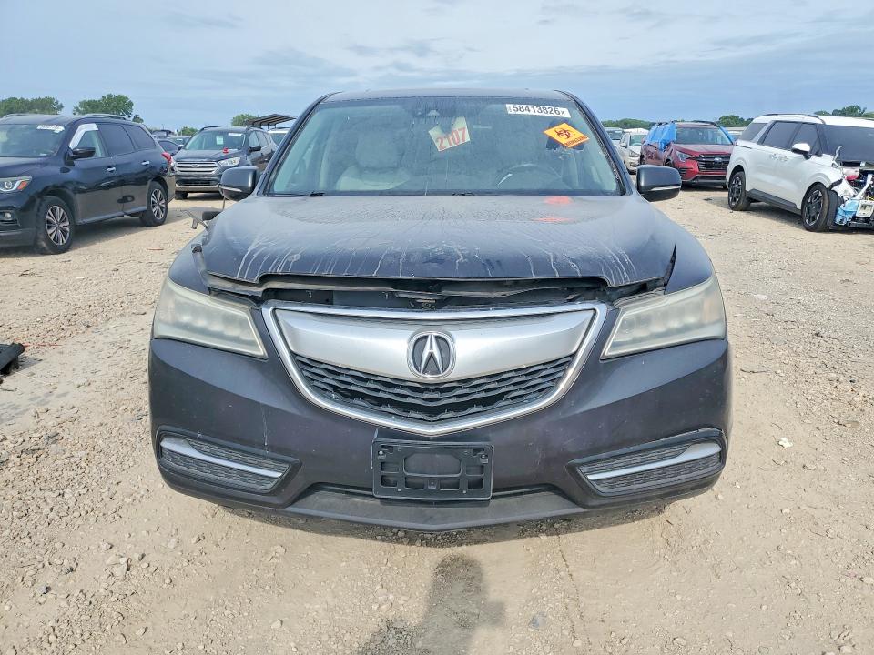 2016 Acura Mdx VIN 5FRYD3H43GB002190 COPART salvage auction — FRONT END, Ks - Cert Of Title-Salvage, sold $2,300 on 2026-07-25 (photo 5)