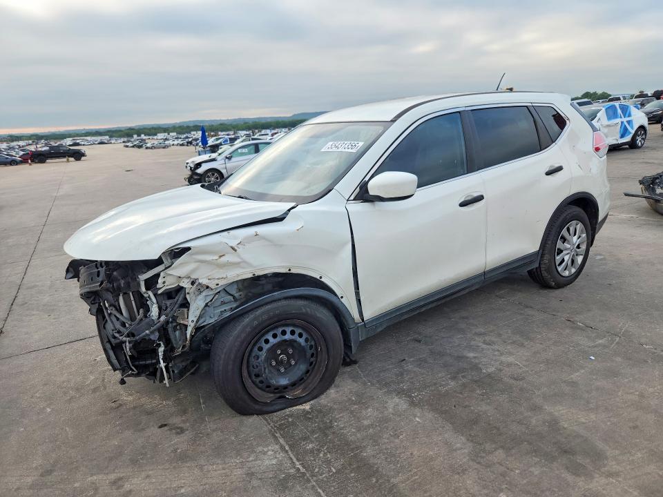 2016 Nissan Rogue VIN KNMAT2MT5GP593531 COPART salvage auction — FRONT END, Tx - Salvage Vehicle Title, sold $700 on 2026-07-13 (photo 1)
