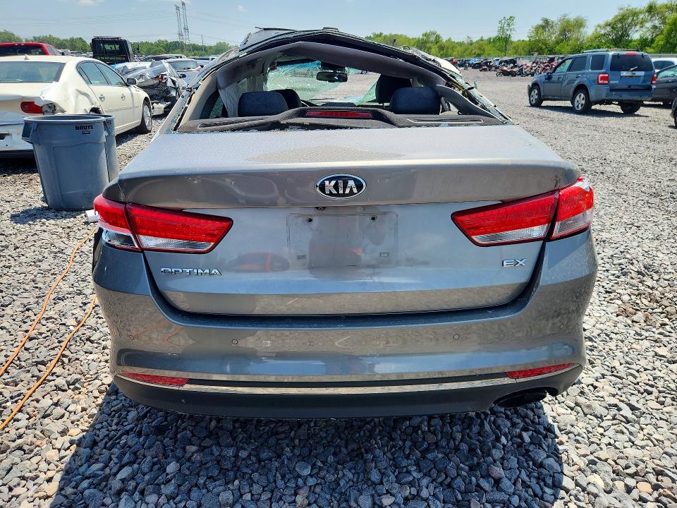 2016 Kia Optima VIN 5XXGU4L34GG106167 COPART salvage auction — ROLLOVER, Il - Salvage Certificate, sold $675 on 2026-07-20 (photo 6)
