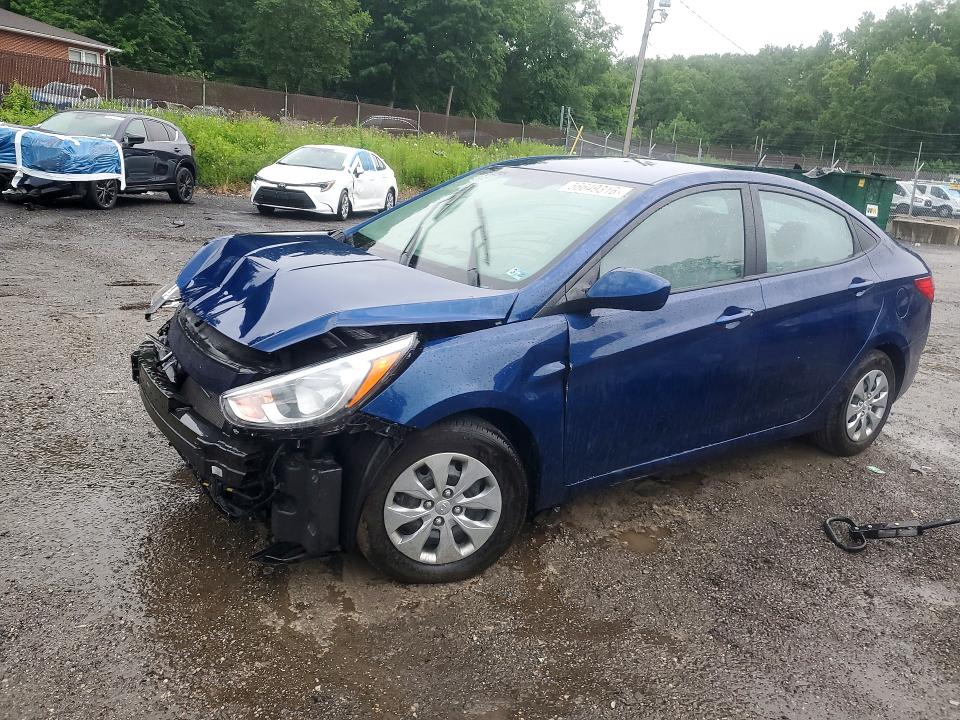 2017 Hyundai Accent VIN KMHCT4AE4HU233580 COPART salvage auction — FRONT END, Md - Cert Of Salvage > 75% Damage, sold $1,150 on 2026-07-07 (photo 1)