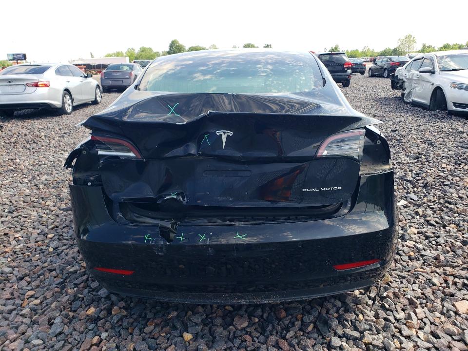 2018 Tesla Model 3 VIN 5YJ3E1EB9JF127671 COPART salvage auction — REAR END, In - Cert Of Title-Salvage Title, sold $7,700 on 2026-07-21 (photo 6)