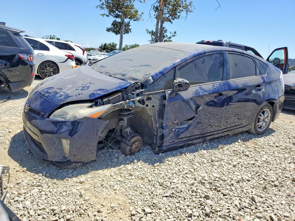 2014 Toyota Prius VIN JTDKN3DUXE1767316 COPART salvage auction — SIDE, Ca - Salvage Certificate, sold $750 on 2026-07-07 (photo 1)