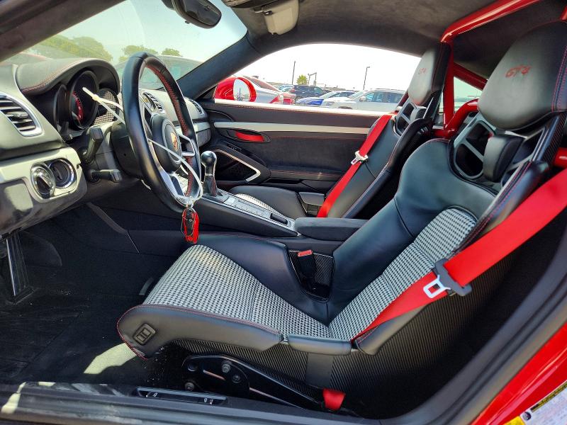 2016 Porsche Cayman VIN WP0AC2A82GK192399 COPART salvage auction — FRONT END, Ca - Non-Repairable Vehicle Cert, sold $42,000 on 2026-09-22 (photo 7)