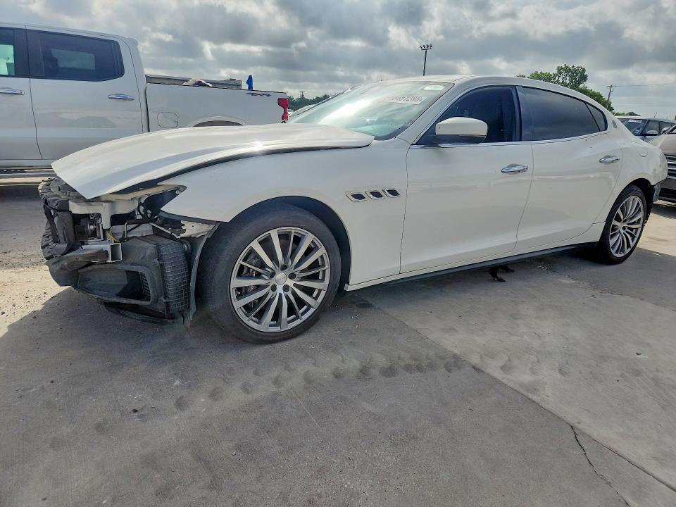 2018 Maserati Quattroporte VIN ZAM56YPAXJ1291793 COPART salvage auction — FRONT END, TX - SALVAGE VEHICLE TITLE, sold $200 on 2026-07-30 (photo 1)