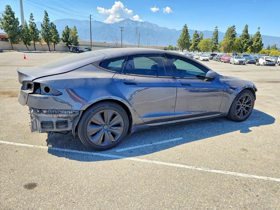 2021 Tesla Model s VIN 5YJSA1E56MF443275 COPART salvage auction — REAR END, Ca - Salvage Certificate, sold $13,600 on 2026-07-02 (photo 3)