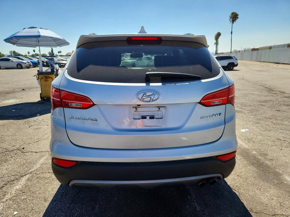 2014 Hyundai Santa fe VIN 5XYZU3LA8EG191542 COPART salvage auction — VANDALISM, Ca - Salvage Certificate, sold $1,750 on 2026-07-31 (photo 6)