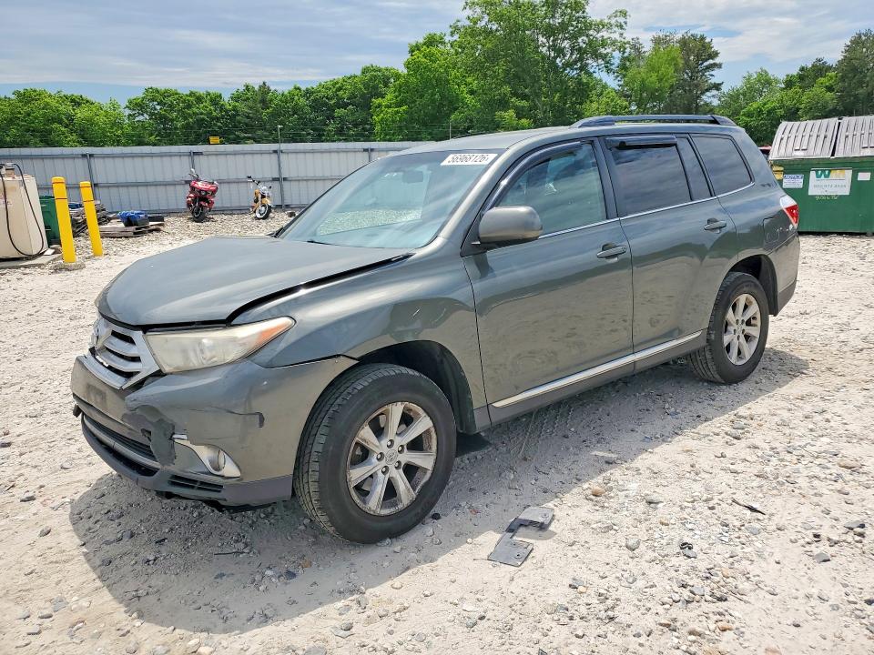 2012 Toyota Highlander VIN 5TDBK3EH1CS143463 COPART salvage auction — FRONT END, Ma - Cert Of Title-Reconstrctd Coll, sold $2,800 on 2026-07-08 (photo 1)