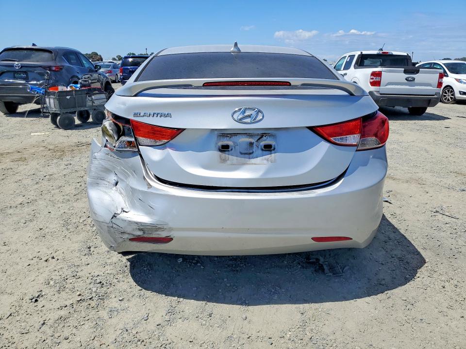 2013 Hyundai Elantra VIN KMHDH4AE4DU955907 COPART salvage auction — REAR END, Ca - Salvage Certificate, sold $1,300 on 2026-07-07 (photo 6)